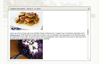Taproot Farms Email Newsletter Recipes